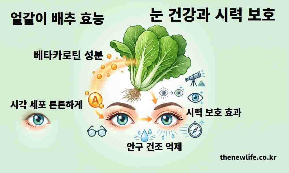 얼갈이 배추 효능 눈 건강 시력 보호