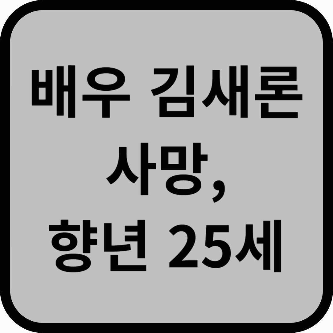 배우 김새론 자택서 숨진 채 발견 향년 25세