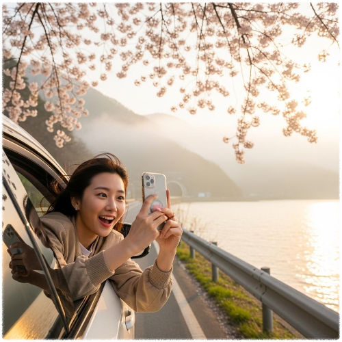 경기도 광주 팔당호 벚꽃 드라이브 코스 호반 수양벚꽃 봄 풍경