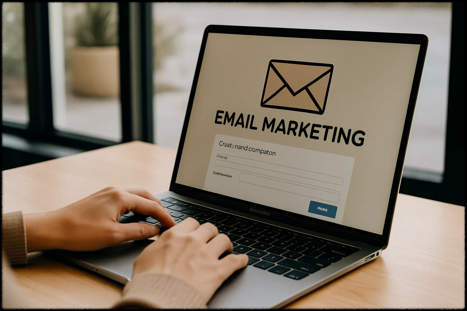 이메일 마케팅 캠페인을 설정 중인 이미지