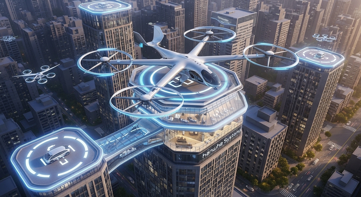 한화시스템 버터플라이 eVTOL UAM 기체 설계 관제 버티포트 통합 솔루션 항공전자 미래 교통 인프라