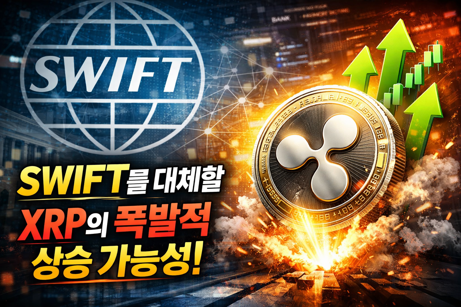 송금시스템 SWIFT를 XRP로 대체 가능성제기, xrp 폭발적인 상승 가능성제기!