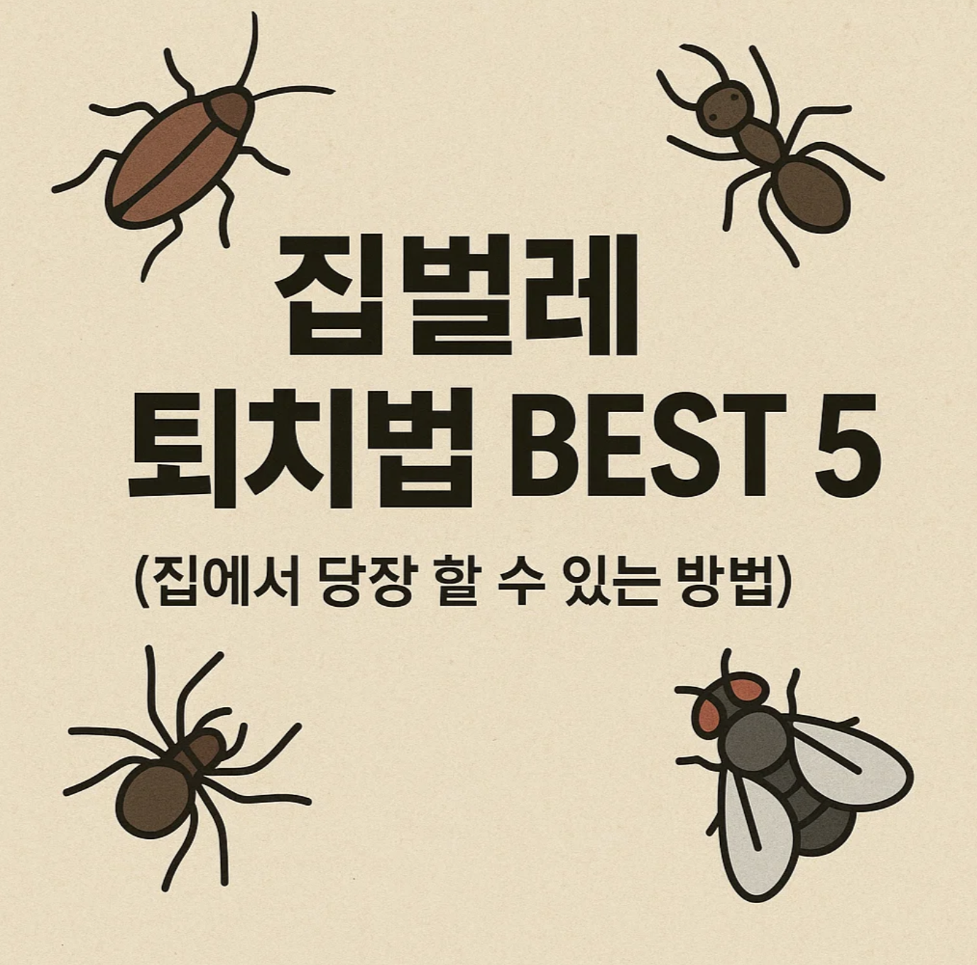 집벌레 퇴치법 BEST 5 (집에서 당장 할 수 있는 방법)