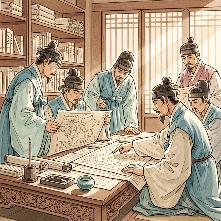 오래된 문서를 보며 진실을 밝히는 사람들