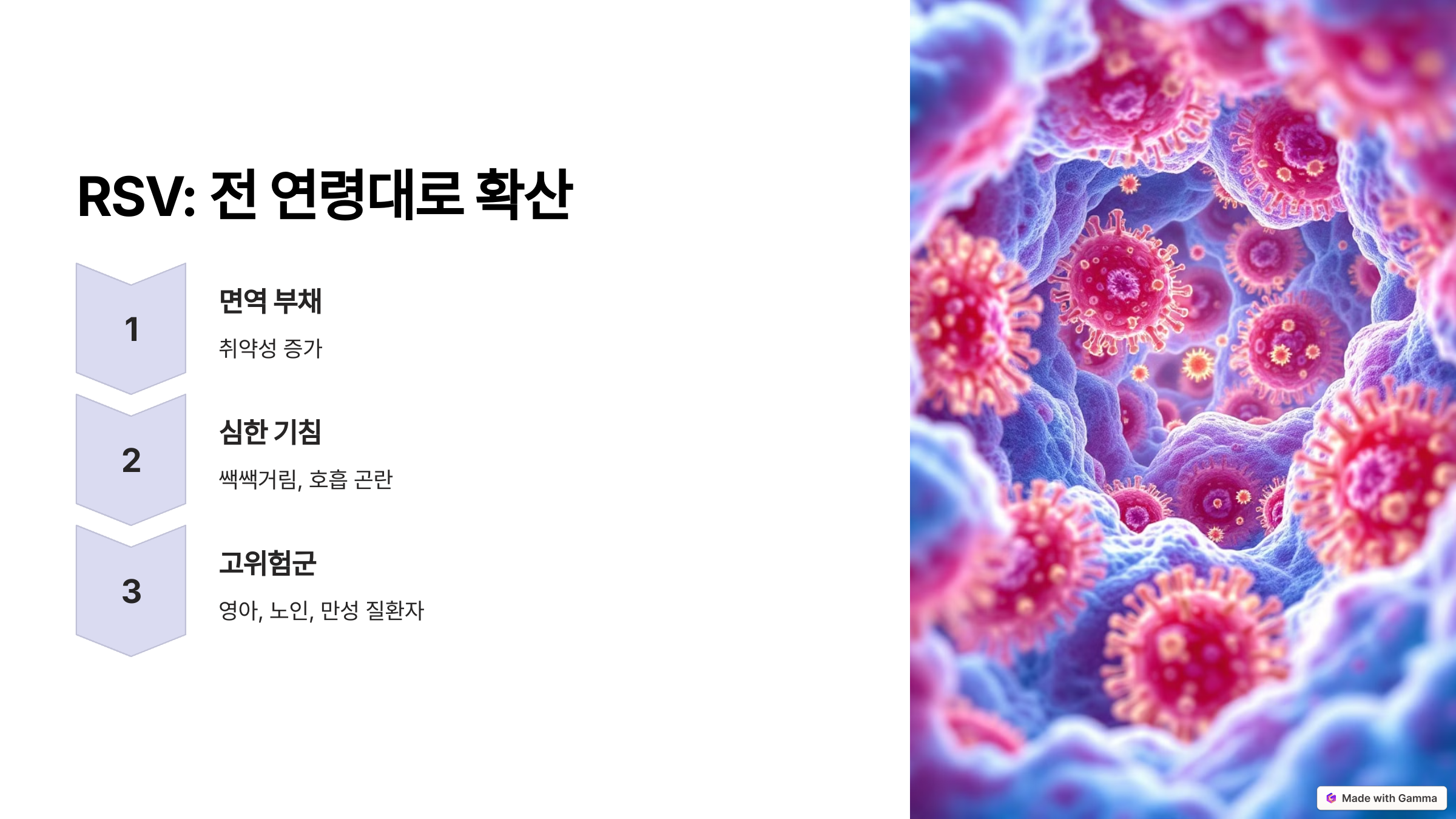 몸속에 바이러스 사진