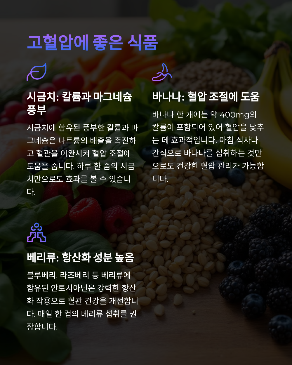 고혈압에 나쁜 음식 피하고 좋은 음식은 이렇게 골라라!