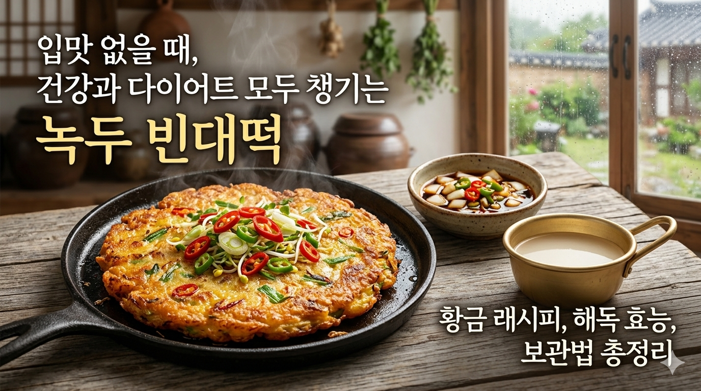 잃어버린 입맛 살리는 천연 해독제, '녹두 빈대떡