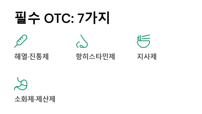 여행 시 비상약 리스트