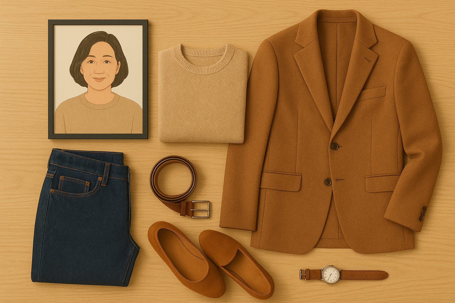 중년 인플루언서의 패션 관련 사진