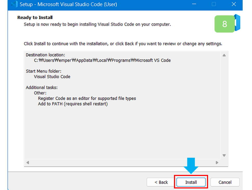 Install 클릭해 주세요.