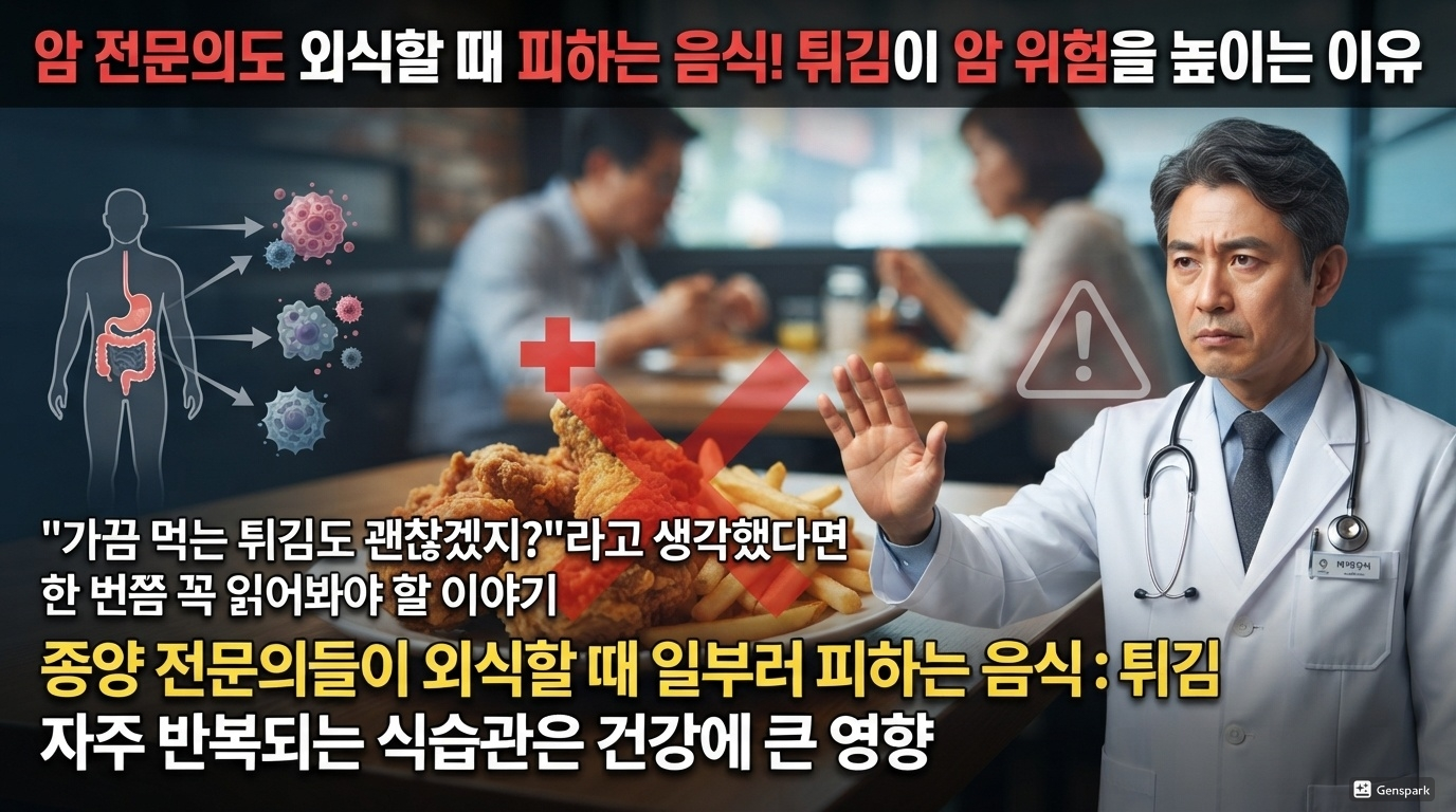 암 전문의도 외식할 때 피하는 음식! 튀김이 암 위험을 높이는 이유