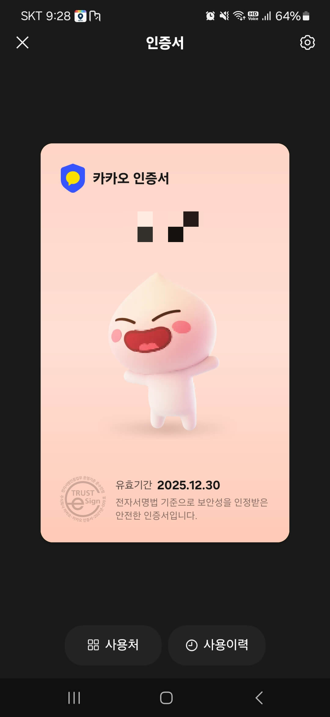 카카오톡 모바일 신분증 발급 절차 안내