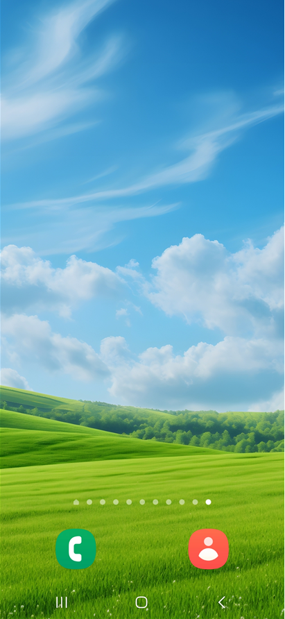 📱 핸드폰 첫 화면의 빈 공간을 손가락으로 길게 눌러주세요.