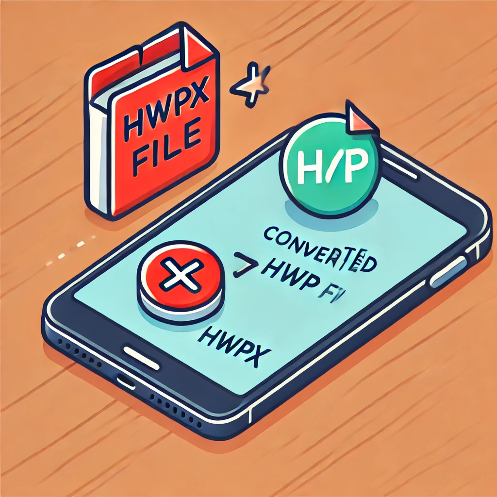 hwpx파일을 hwp 변환
