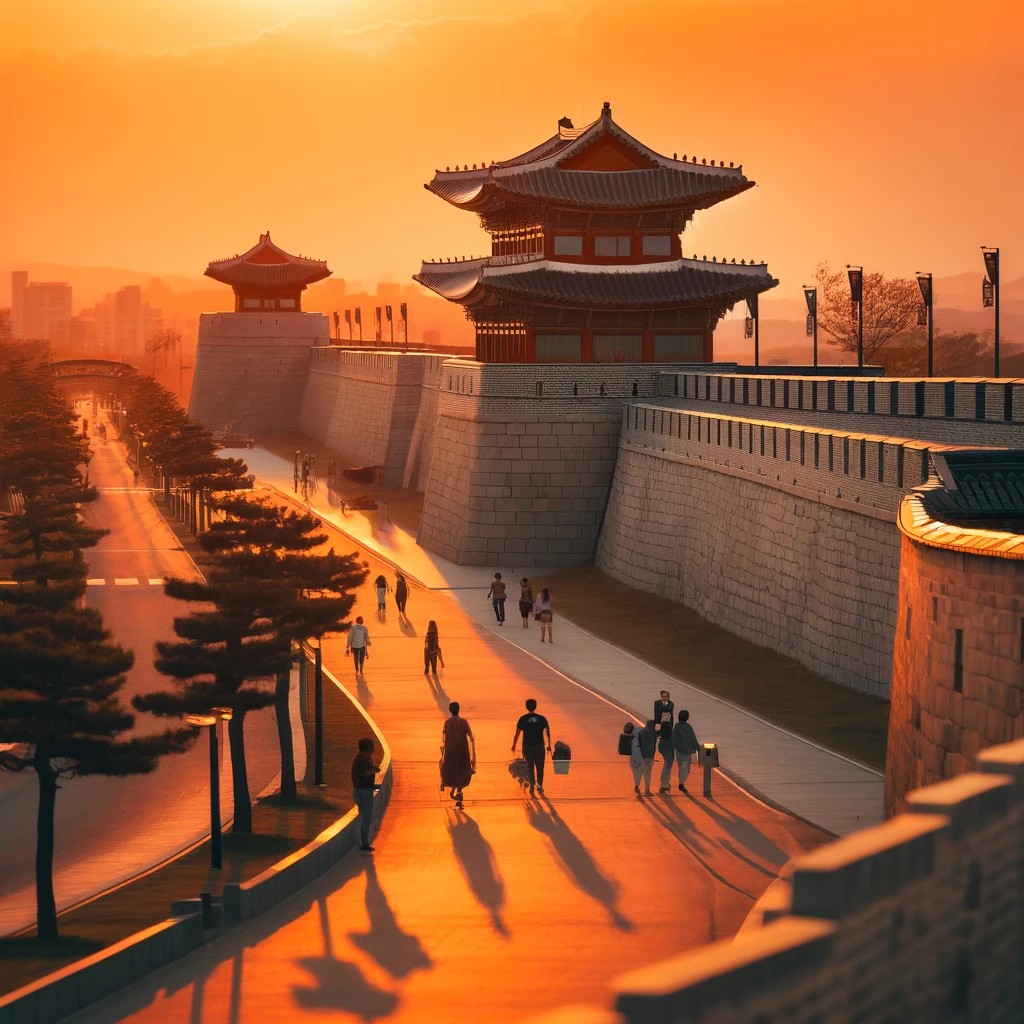 수원 화성 걷기 이미지