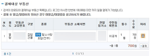 임차권등기명령부동산목록작성법