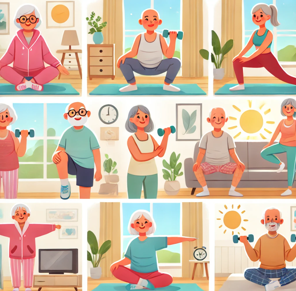 시니어 아침운동과 관련된 사진