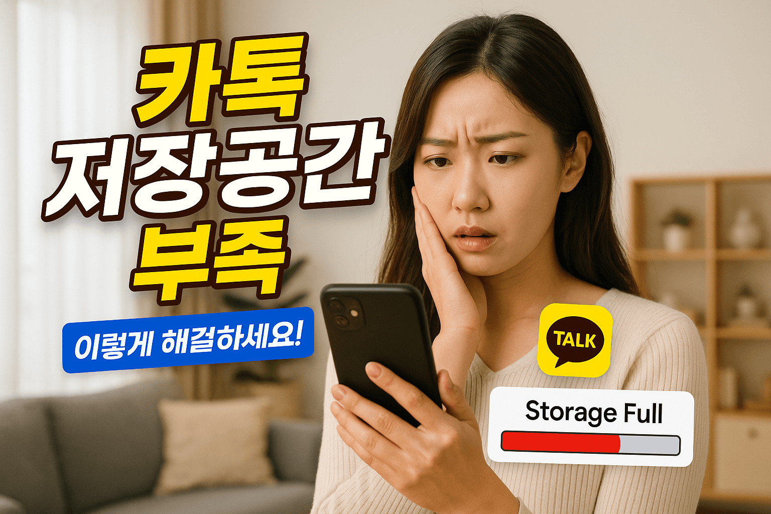 카톡 저장공간 부족 이렇게 해결하세요!