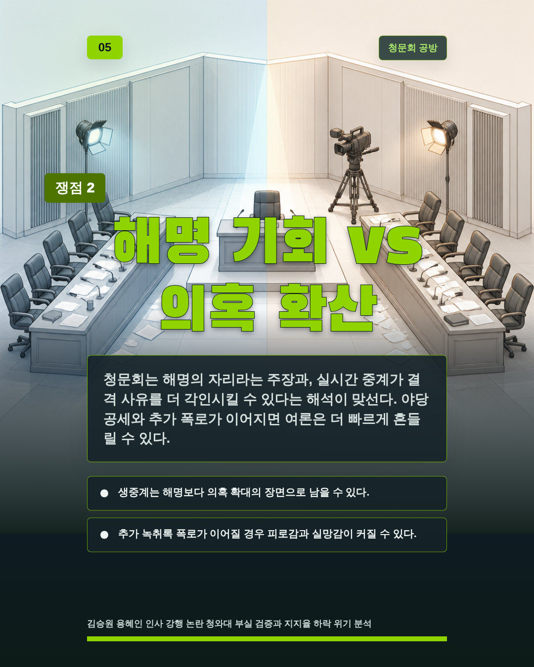 해명 기회 vs 의혹 확산
