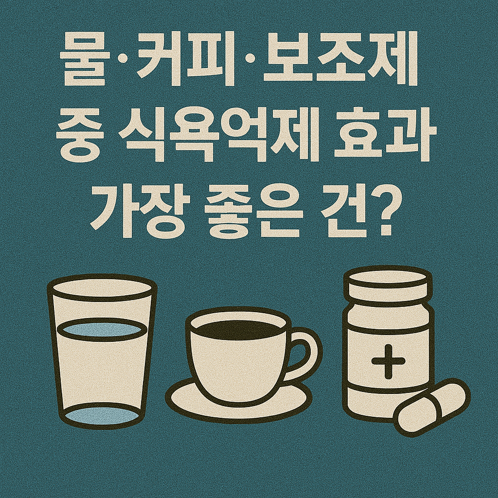 물·커피·보조제 중 식욕억제 효과 가장 좋은 건?