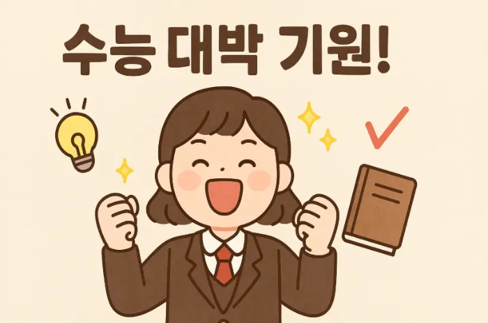 수능-대박-기원-여자-고등학생