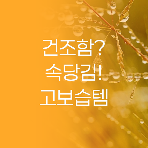 건조함으로 속당김 있다면 지금 바로 ..
