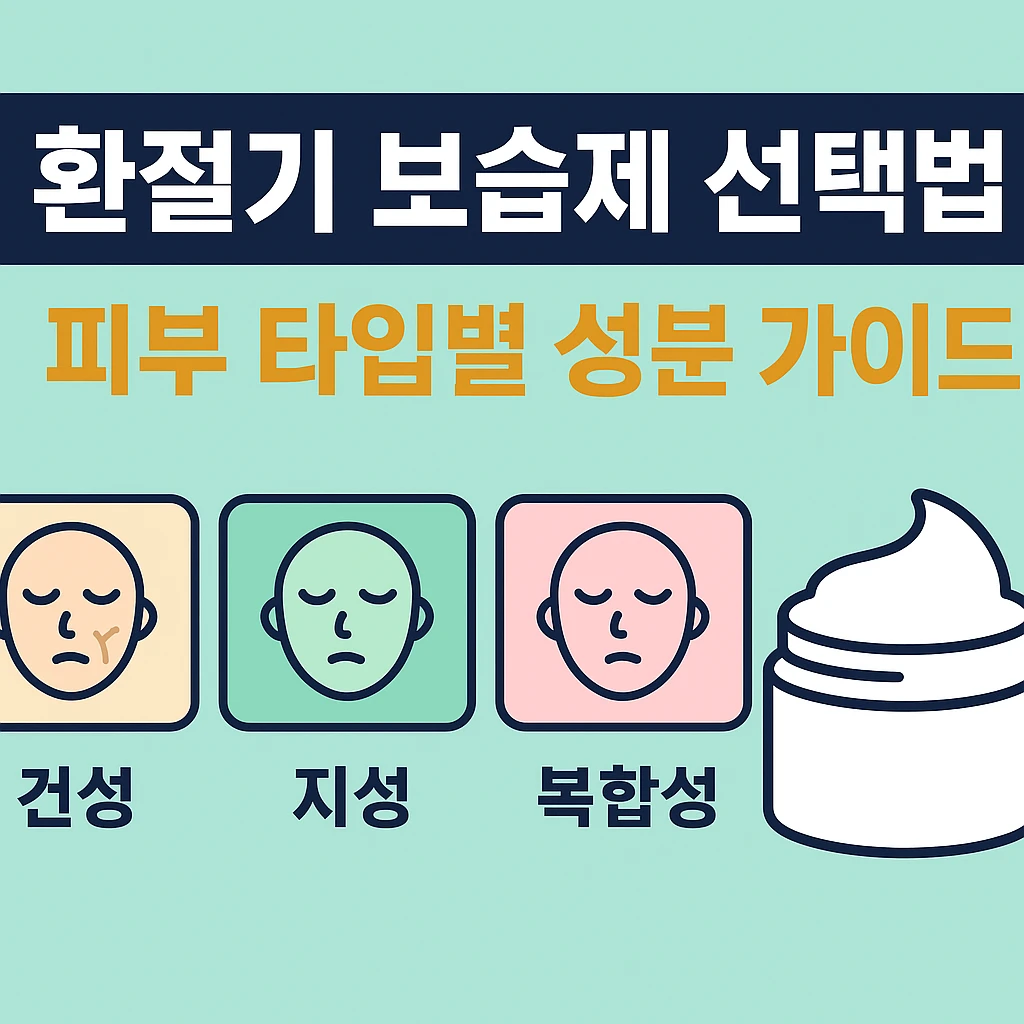 환절기 보습제 선택 가이드, 피부타입별 성분 확인하기