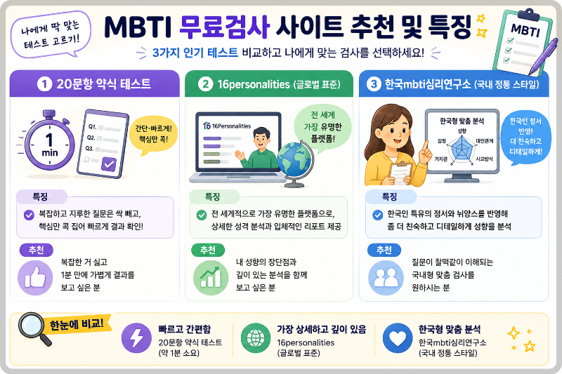 MBTI 무료검사 테스트 이미지