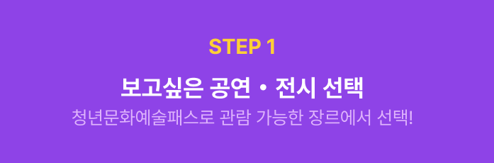 [청년문화예술패스] 사용 방법
