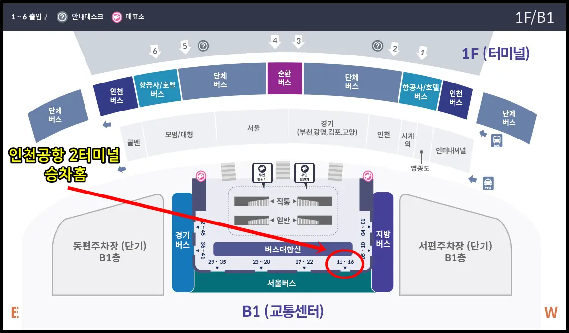 인천공항 2 터미널 타는 곳