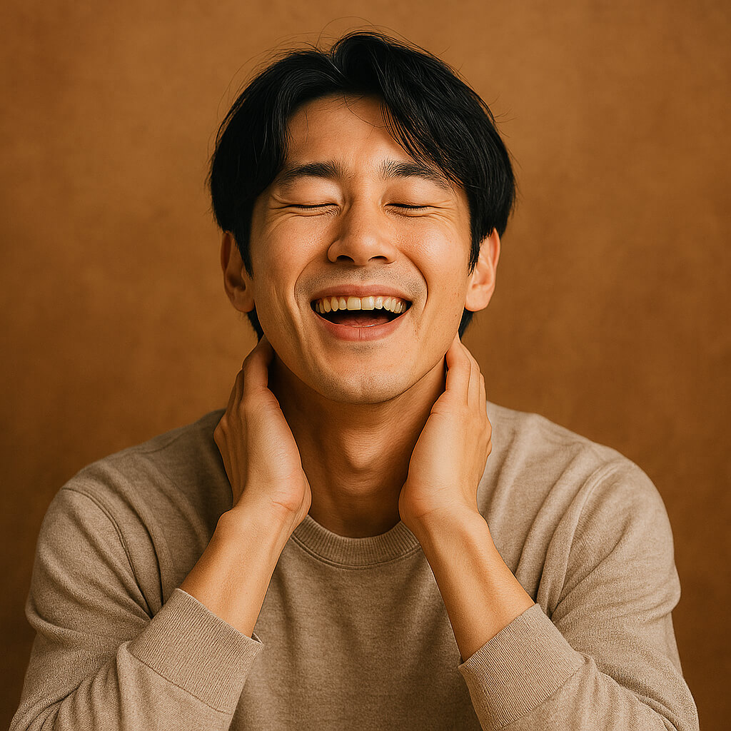 더운날 집에서 냉모밀 먹고 개운한 모습