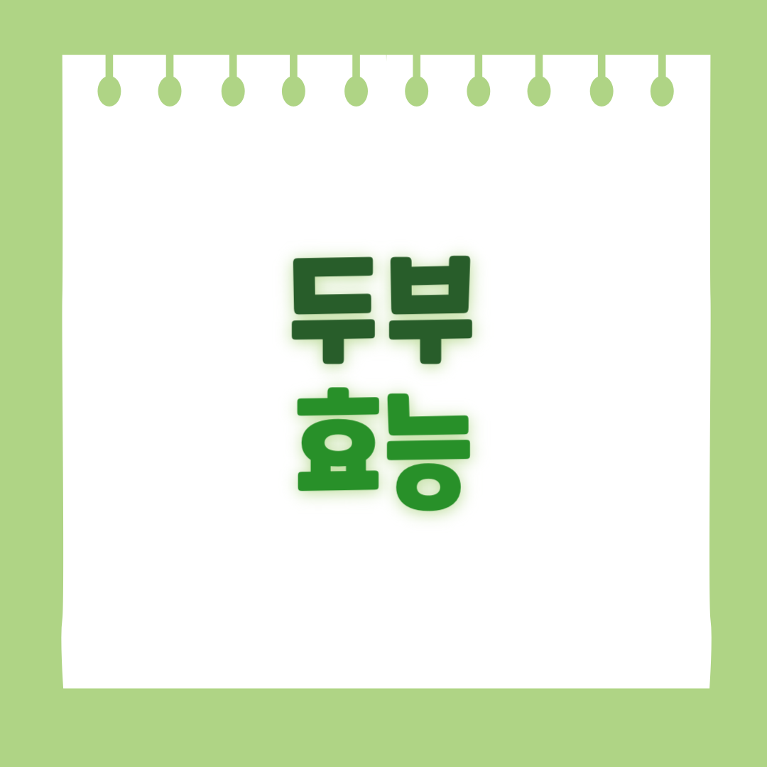 두부의 효능