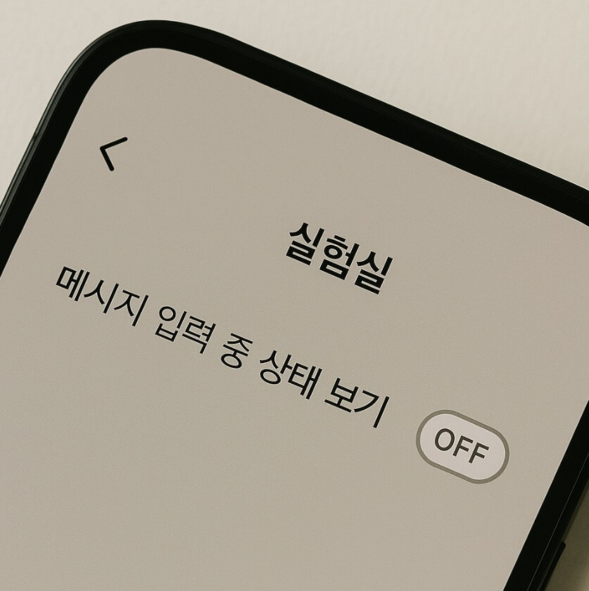 카카오톡 실시간 입력중 해제