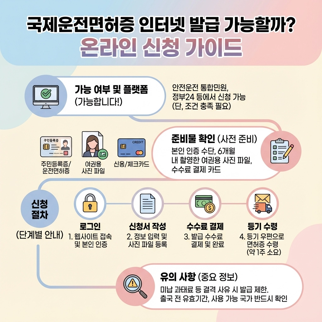 국제운전면허증 인터넷 발급 가능할까 온라인 신청 가이드