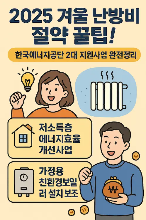 2025 난방비절약꿀팁 한국에너지공단 지원사업 안내 이미지