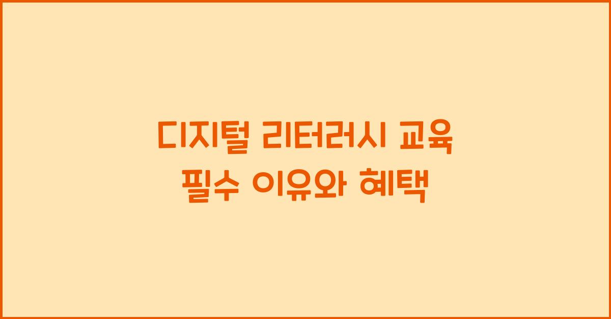 디지털 리터러시 교육