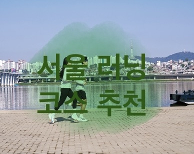 성인 남녀가 한강 변을 달리고 있는 이미지