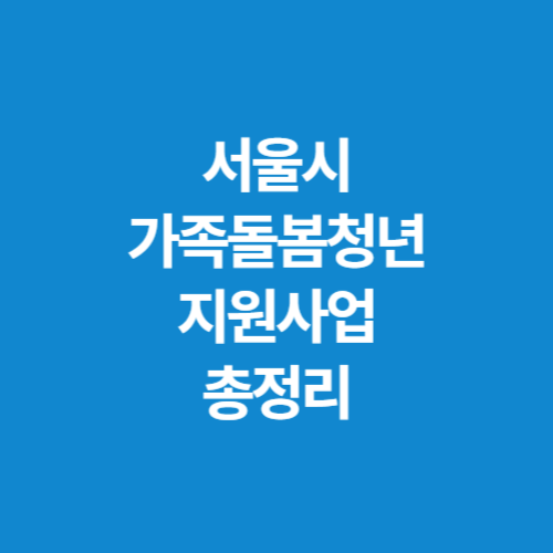 서울시-가족돌봄청년-지원사업-총정리