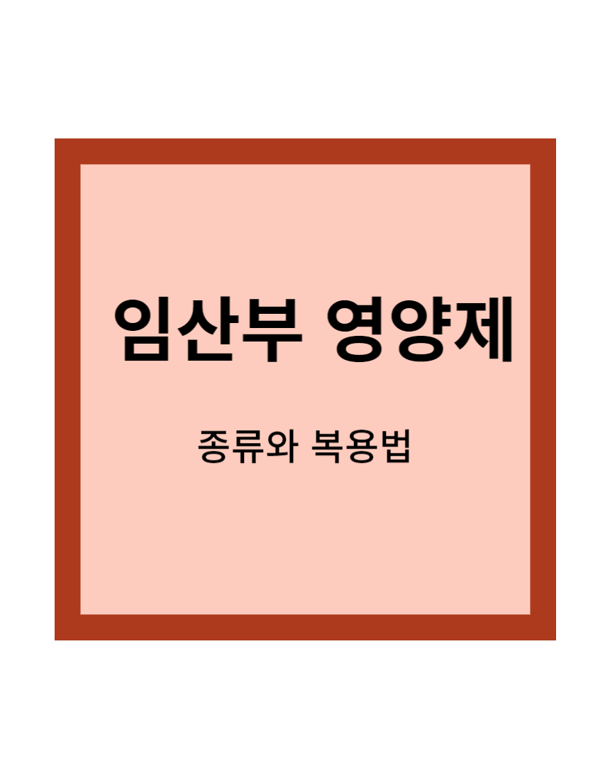 임산부 영양제