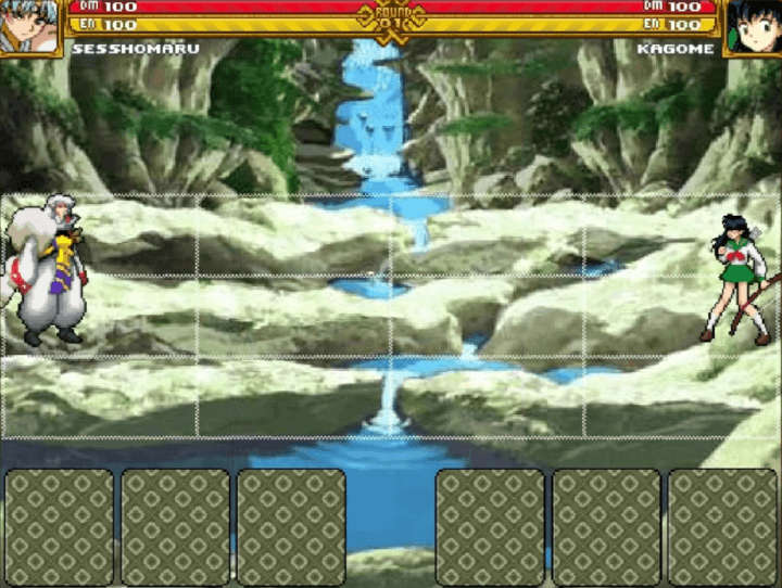 이누야샤-플래시게임-시작-화면