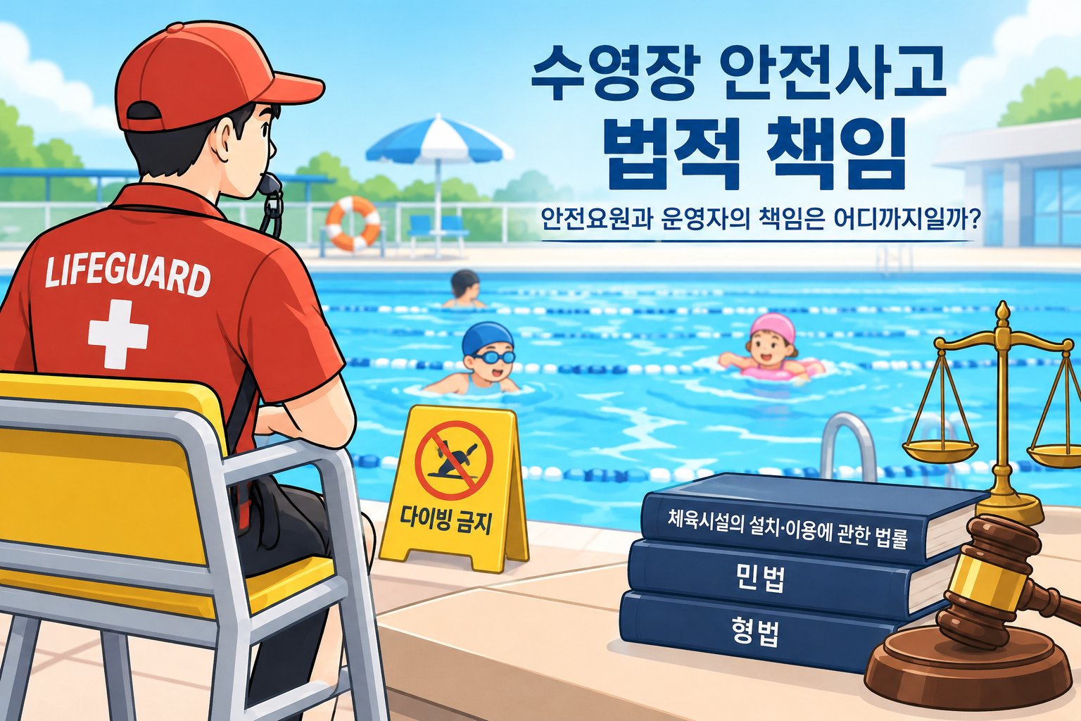 수영장 안전사고 법적 책임, 안전요원과 운영자의 책임