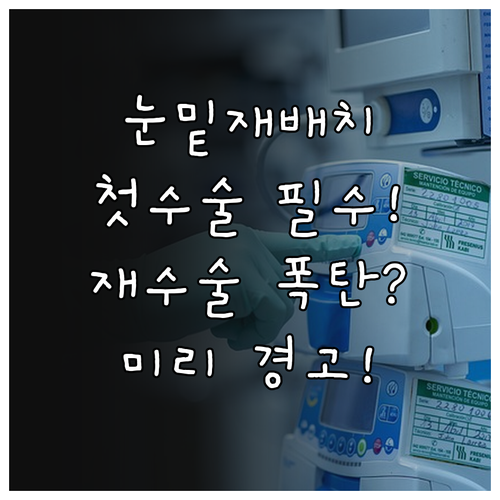 눈밑지방 재배치 첫 수술이 중요한 이..