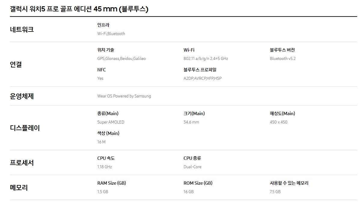 갤럭시워치5 프로 골프에디션