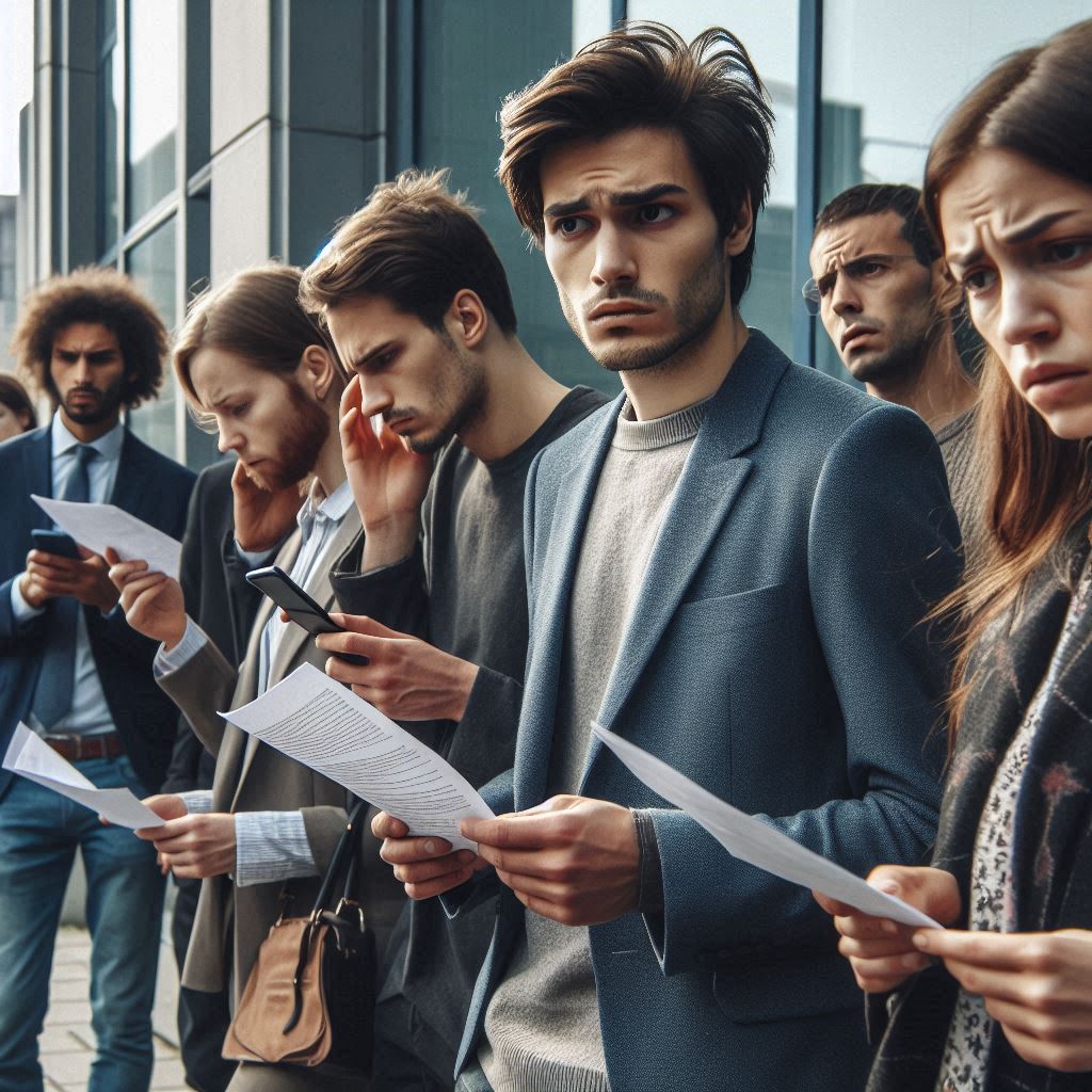 대출 승인 기다리는 사람들