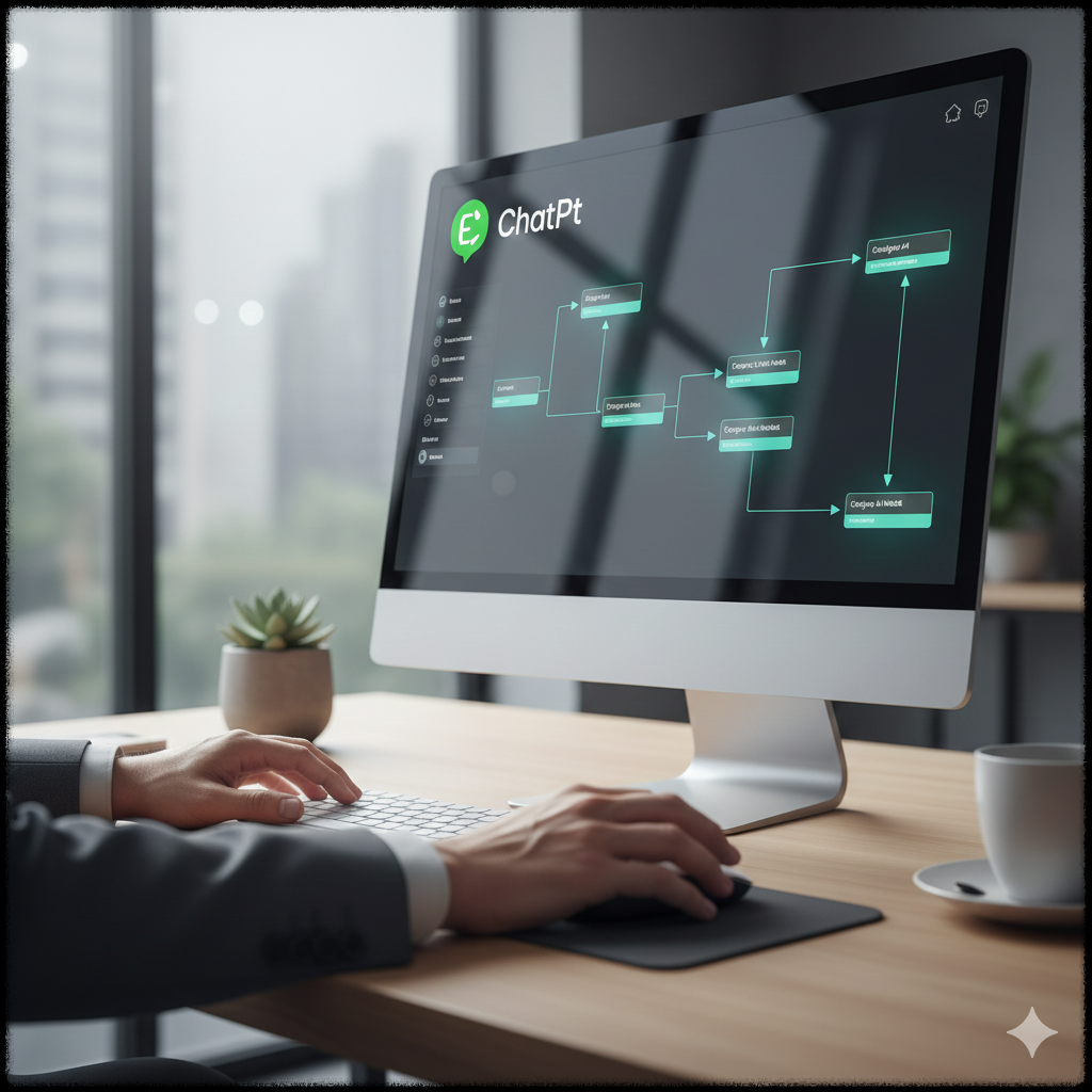 AI 자동화 시스템을 설정하는 모습