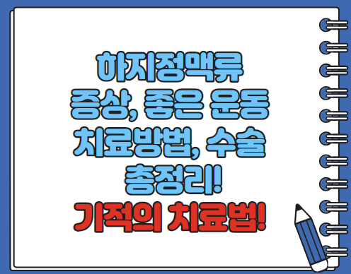 하지정맥류 증상 좋은운동 치료방법 총정리(최신)