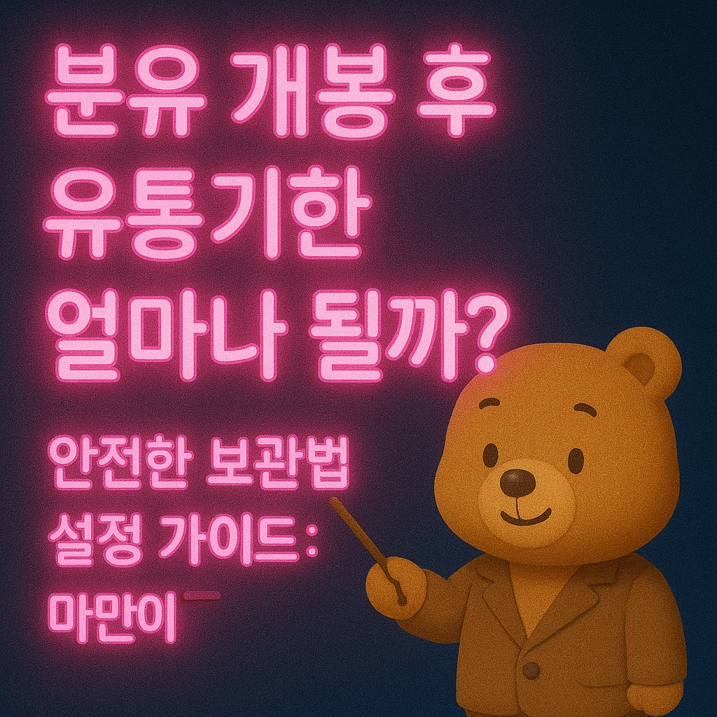 분유 개봉 후 유통기한 얼마나 될까 안전한 보관법 가이드