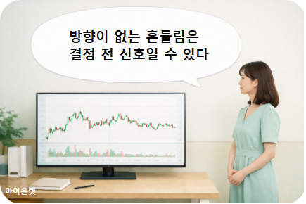변동은 있는데 방향이 없는 시장