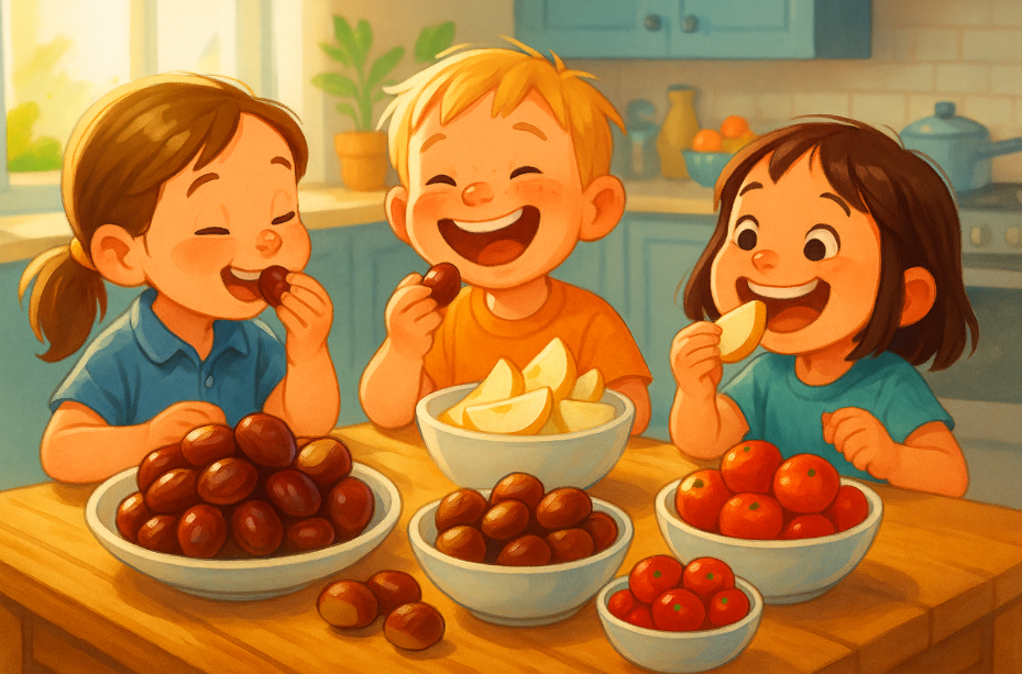 과일과 대추, 밤, 배 – 추석 차례상에 담긴 풍요의 상징과 아이들 간식 활용법
