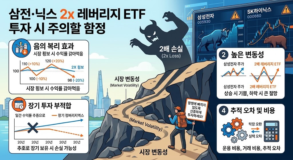 삼전,닉스 2배 레버리지 etf의 함정